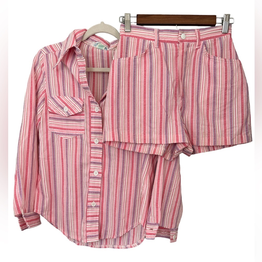 VINTAGE two-piece gingham beach set